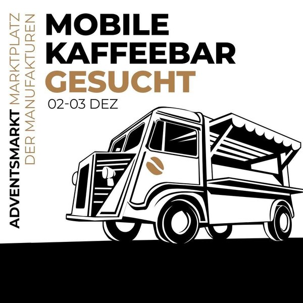 🎄☕️ Kaffeeduft, der den Marktplatz und die Besucher verzaubert! ☕️🎄

Wir suchen dich mit deiner mobilen Kaffeebar! 

Du...